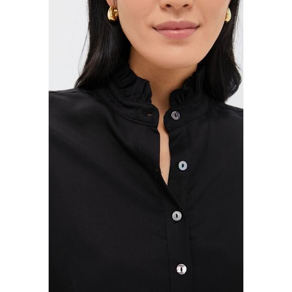 TUCKERNUCK Black Teagan Popover Shirt Size L NWT Retail $168 Tuckernuck - Picture 5 of 8